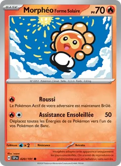Carte Pokémon Morphéo Forme Solaire 020