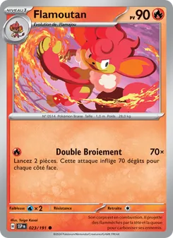 Carte Pokémon Flamoutan 023