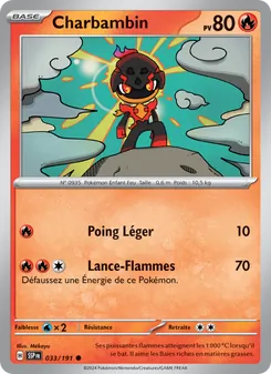 Carte Pokémon Charbambin 033