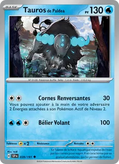 Carte Pokémon Tauros de Paldea 039
