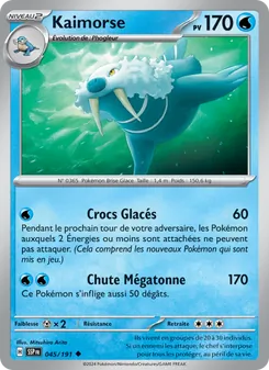 Carte Pokémon Kaimorse 045