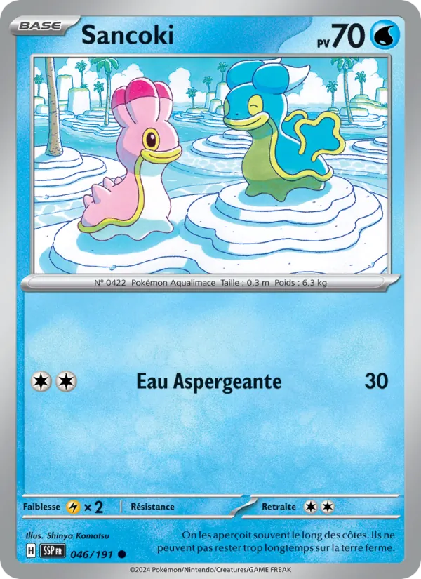 Carte Pokémon Sancoki 046/191 de l'extension Étincelles Déferlantes