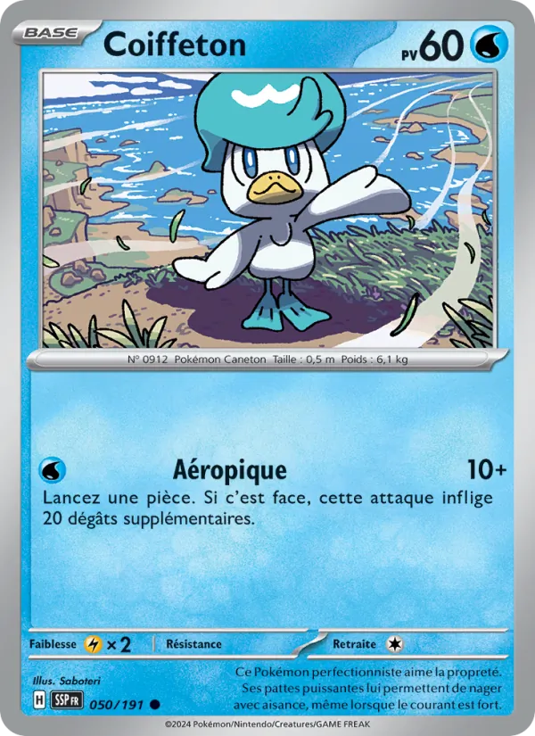 Carte Pokémon Coiffeton 050/191 de l'extension Étincelles Déferlantes