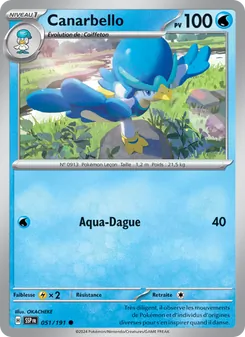 Carte Pokémon Canarbello 051 — Étincelles Déferlantes