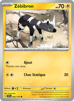Carte Pokémon Zébibron 062