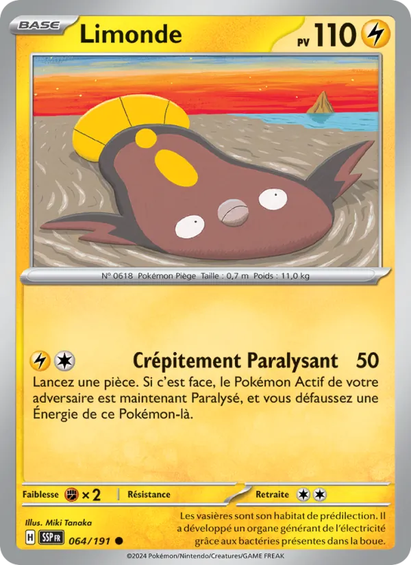 Carte Pokémon Limonde 064/191 de l'extension Étincelles Déferlantes