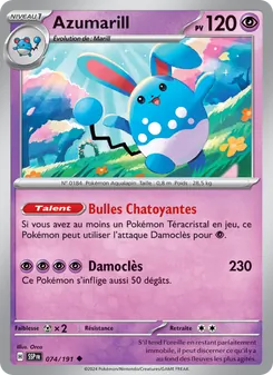 Carte Pokémon Azumarill 074