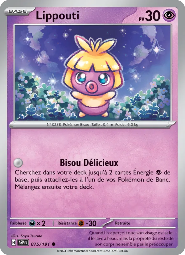 Carte Pokémon Lippouti 075/191 de l'extension Étincelles Déferlantes