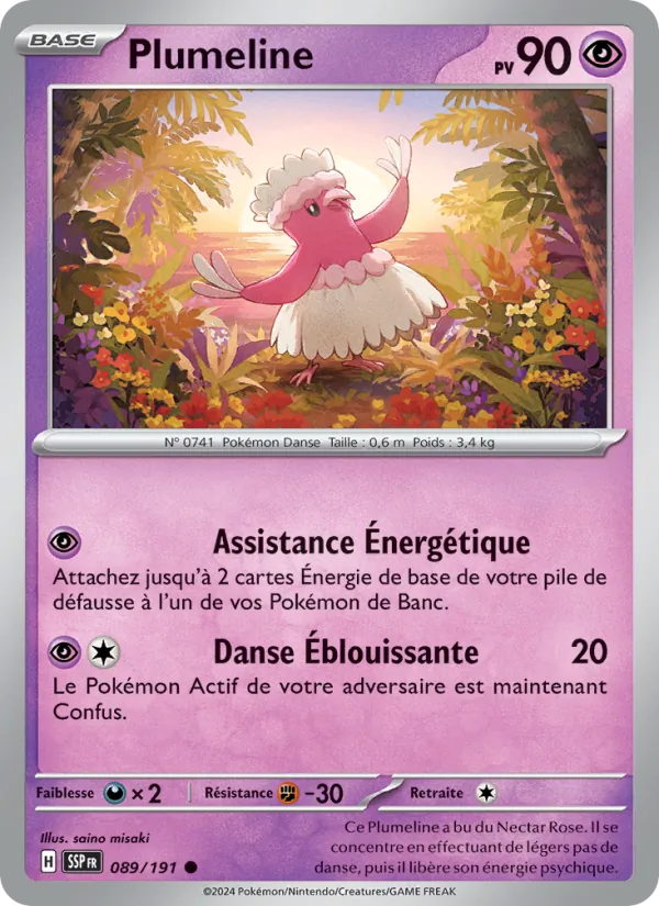 Carte Pokémon Plumeline 089/191 de l'extension Étincelles Déferlantes