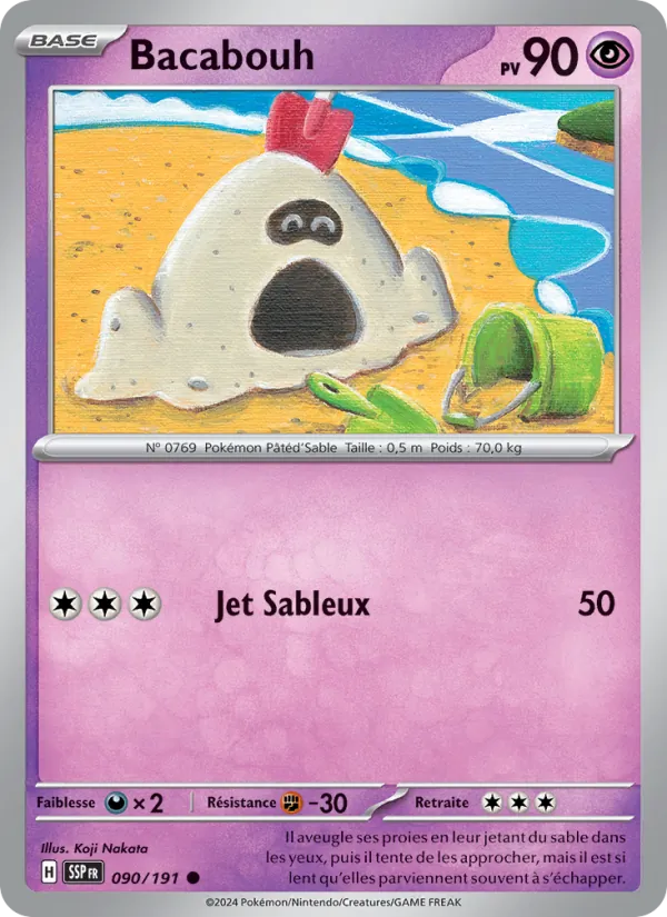 Carte Pokémon Bacabouh 090/191 de l'extension Étincelles Déferlantes