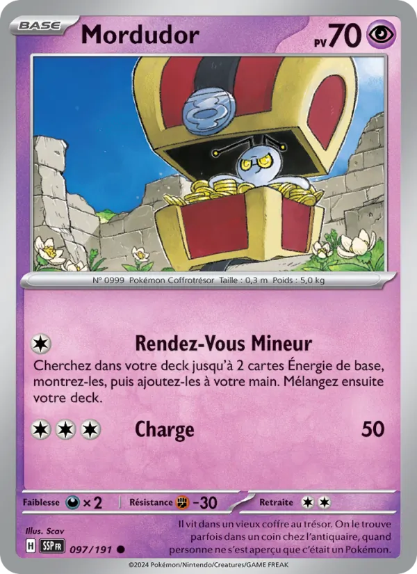 Carte Pokémon Mordudor 097/191 de l'extension Étincelles Déferlantes