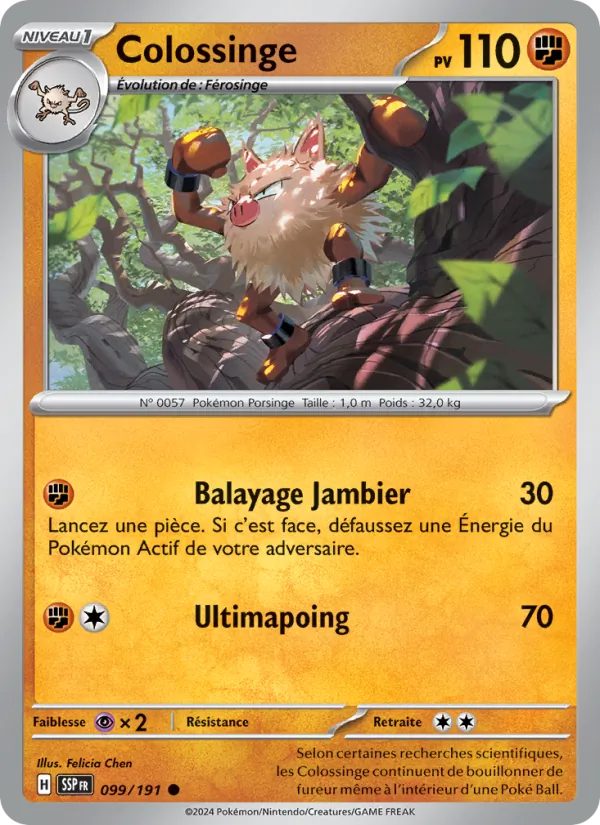 Carte Pokémon Colossinge 099/191 de l'extension Étincelles Déferlantes