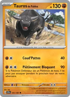 Carte Pokémon Tauros de Paldea 101