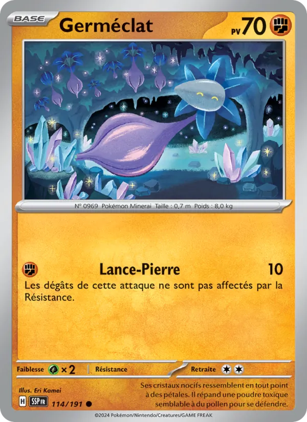 Carte Pokémon Germéclat 114/191 de l'extension Étincelles Déferlantes