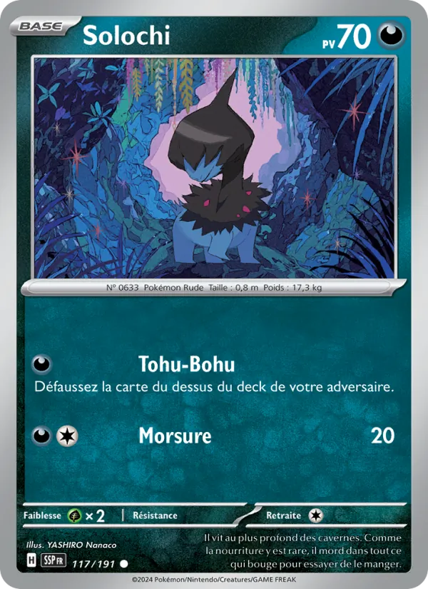 Carte Pokémon Solochi 117/191 de l'extension Étincelles Déferlantes