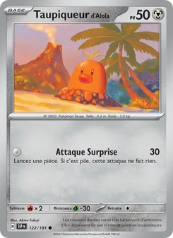 Carte Pokémon Taupiqueur d'Alola 122