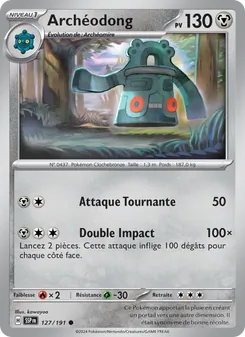 Carte Pokémon Archéodong 127 — Étincelles Déferlantes