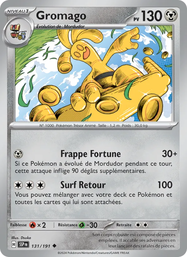 Carte Pokémon Gromago 131/191 de l'extension Étincelles Déferlantes