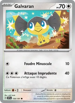 Carte Pokémon Galvaran 154