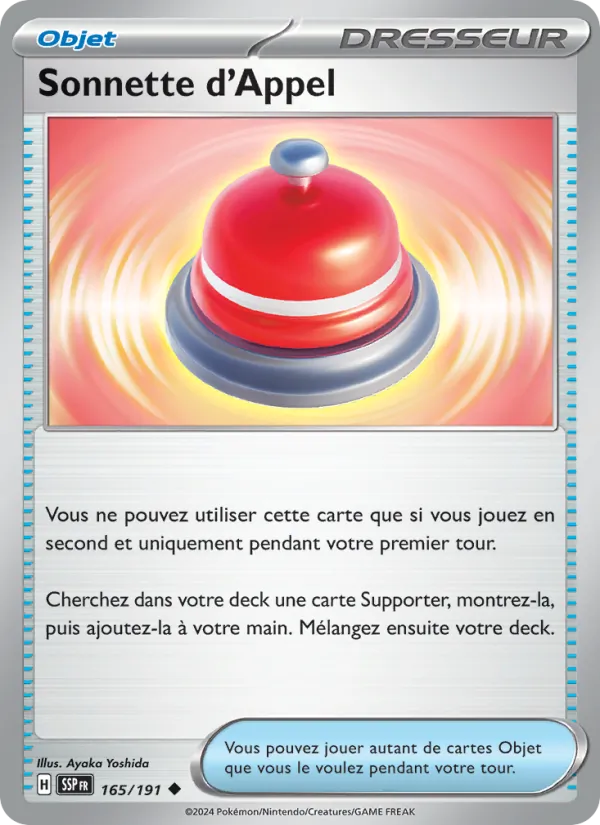 Carte Pokémon Sonnette d'Appel 165/191 de l'extension Étincelles Déferlantes