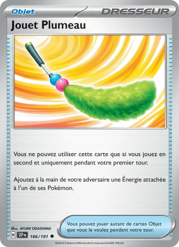 Carte Pokémon Jouet Plumeau 166/191 de l'extension Étincelles Déferlantes