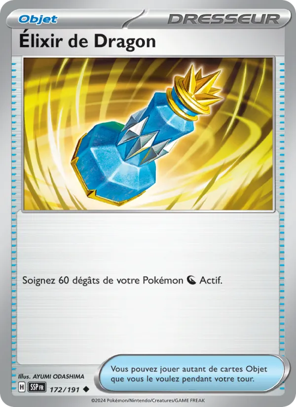 Carte Pokémon Élixir de Dragon 172/191 de l'extension Étincelles Déferlantes