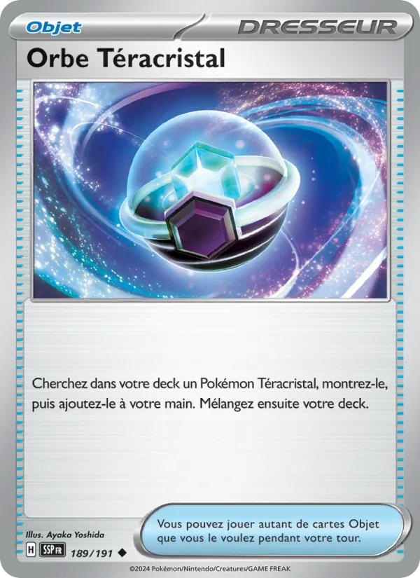 Carte Pokémon Orbe Téracristal 189/191 de l'extension Étincelles Déferlantes