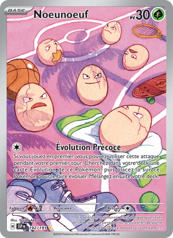 Carte Pokémon Noeunoeuf 192/191 de l'extension Étincelles Déferlantes