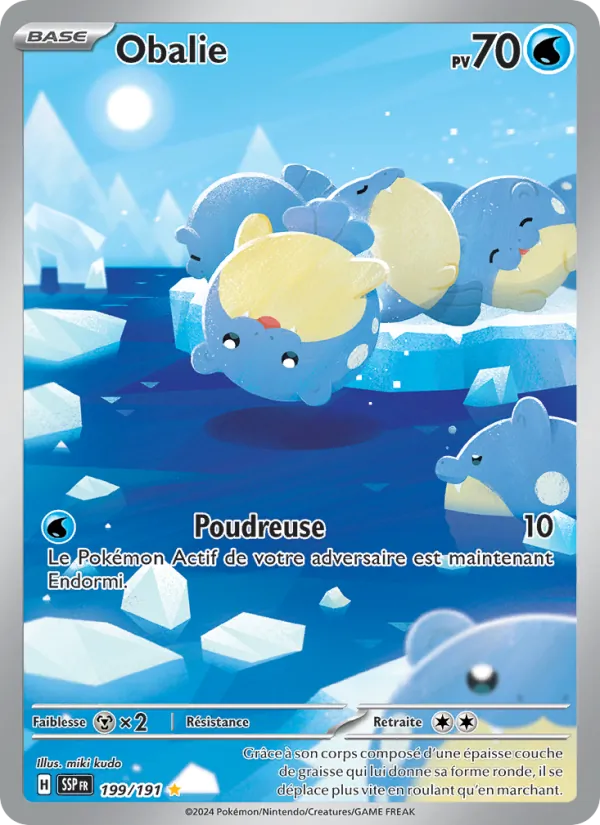 Carte Pokémon Obalie 199/191 de l'extension Étincelles Déferlantes