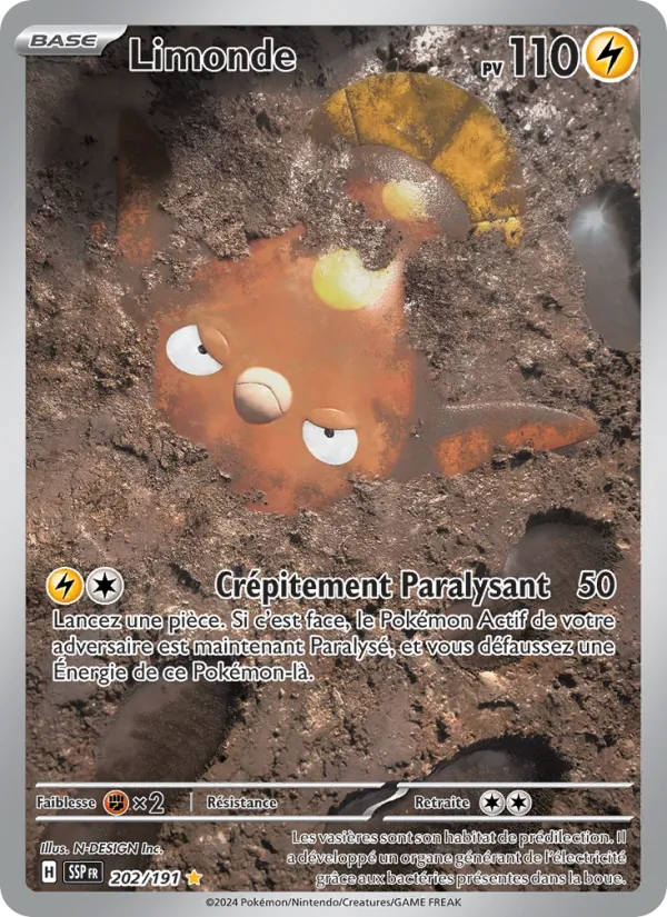 Carte Pokémon Limonde 202/191 de l'extension Étincelles Déferlantes