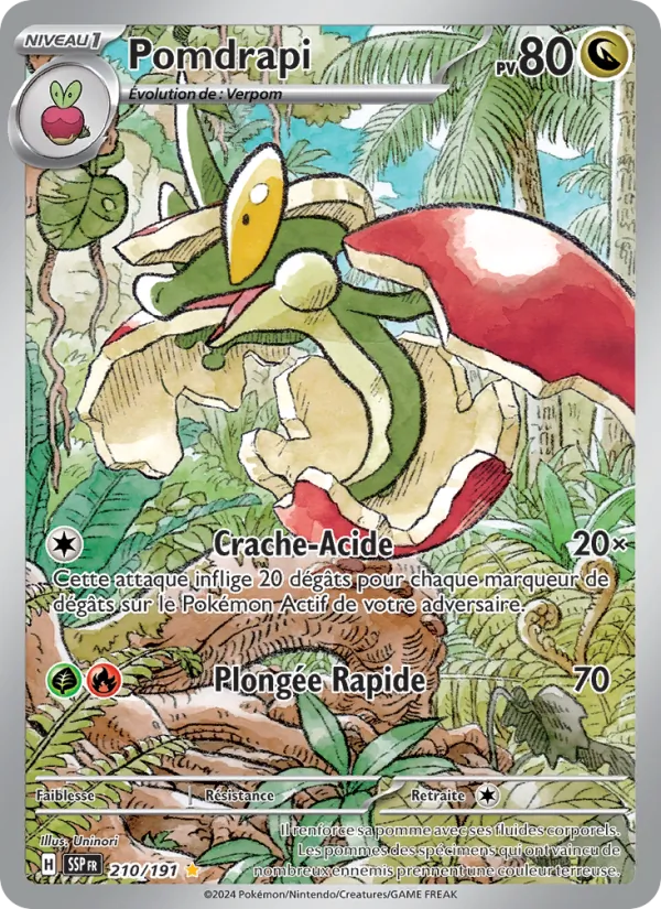 Carte Pokémon Pomdrapi 210/191 de l'extension Étincelles Déferlantes