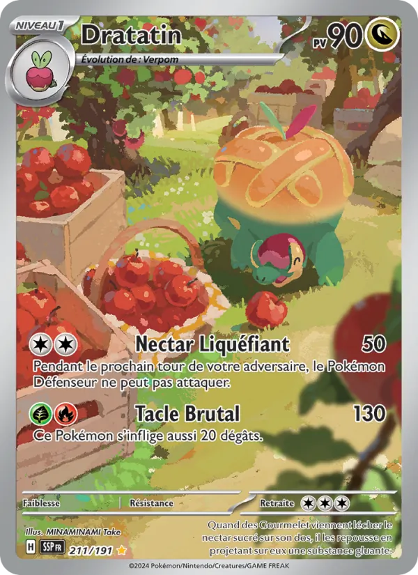 Carte Pokémon Dratatin 211/191 de l'extension Étincelles Déferlantes