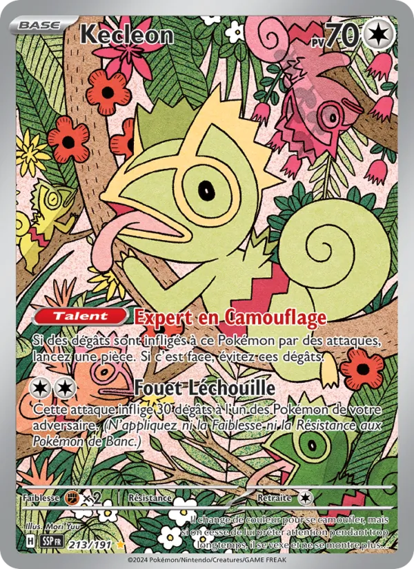 Carte Pokémon Kecleon 213/191 de l'extension Étincelles Déferlantes