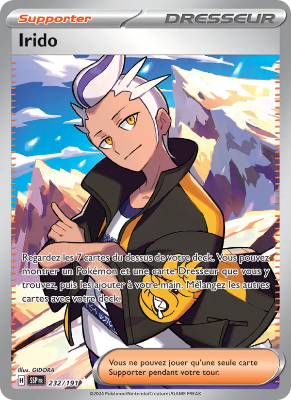 Carte Pokémon Irido 232/191 de l'extension Étincelles Déferlantes
