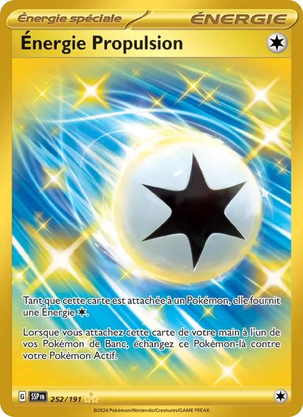 Carte Pokémon Énergie Propulsion 252/191 de l'extension Étincelles Déferlantes