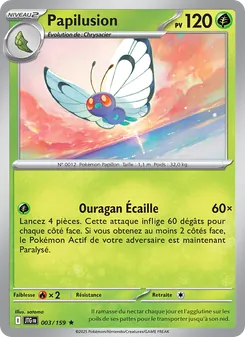 Carte Pokémon Papilusion 003 — Aventures Ensemble