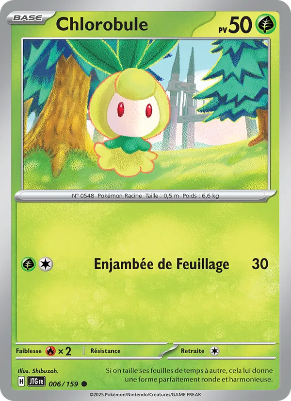 Carte Pokémon Chlorobule 006/159 de l'extension Aventures Ensemble