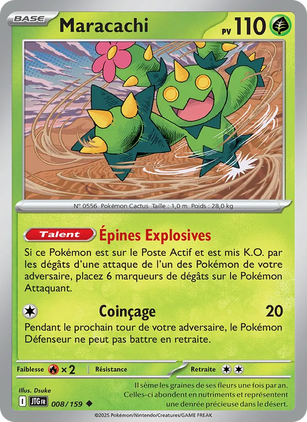 Carte Pokémon Maracachi 008/159 de l'extension Aventures Ensemble