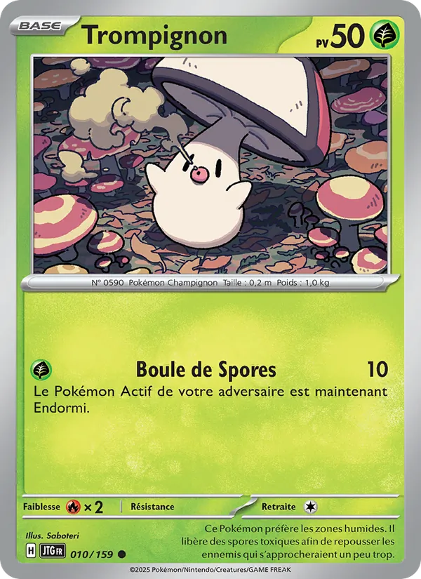Carte Pokémon Trompignon 010/159 de l'extension Aventures Ensemble