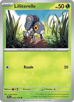 Carte Pokémon Lilliterelle 019