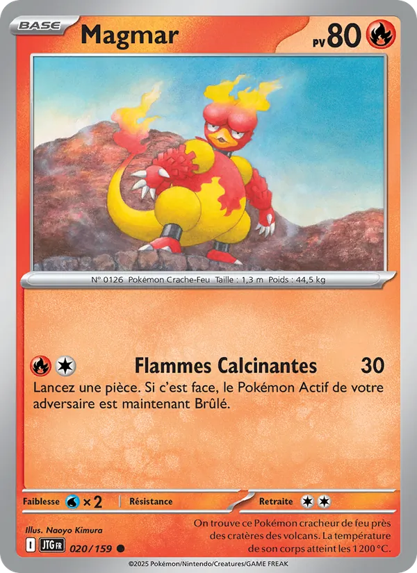 Carte Pokémon Magmar 020/159 de l'extension Aventures Ensemble