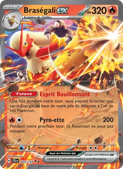 Carte Pokémon Braségali-ex 024