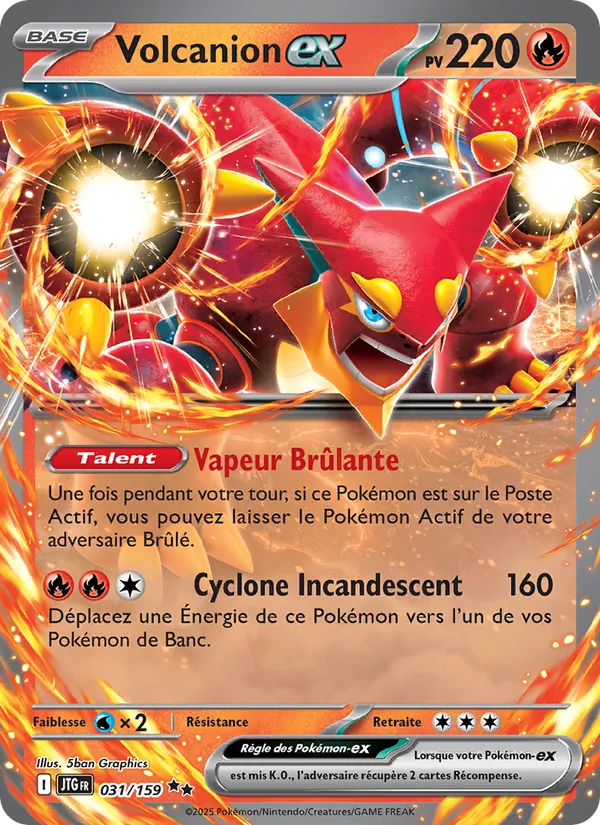 Carte Pokémon Volcanion-ex 031/159 de l'extension Aventures Ensemble