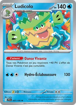 Carte Pokémon Ludicolo 037