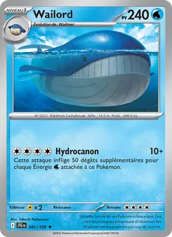 Carte Pokémon Wailord 041