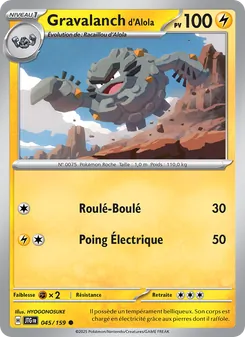 Carte Pokémon Gravalanch d'Alola 045