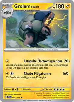 Carte Pokémon Grolem d'Alola 046