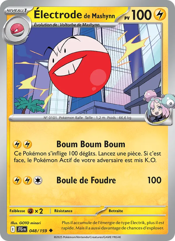 Carte Pokémon Électrode de Mashynn 048/159 de l'extension Aventures Ensemble