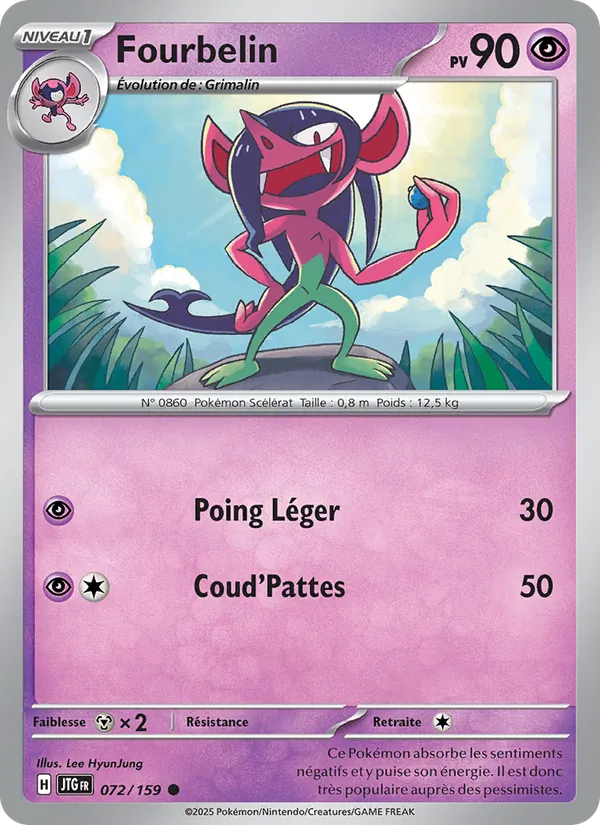 Carte Pokémon Fourbelin 072/159 de l'extension Aventures Ensemble