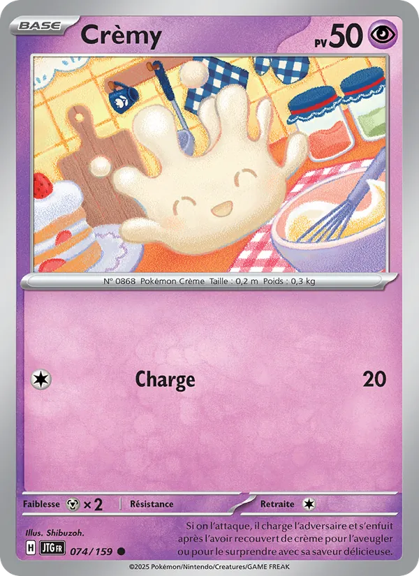 Carte Pokémon Crèmy 074/159 de l'extension Aventures Ensemble